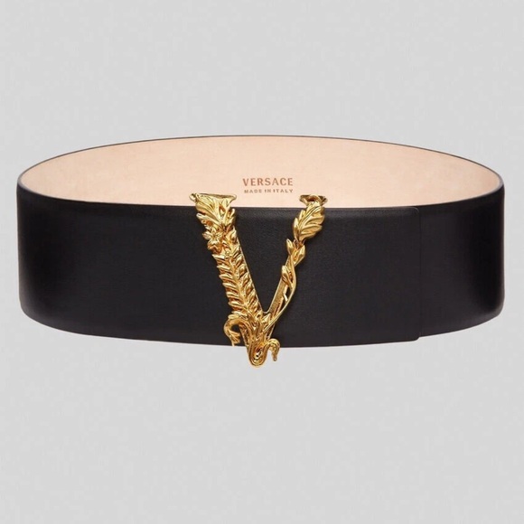 BNWT Versace Virtus Wide High Waisted Leather Belt! - Picture 4 of 5